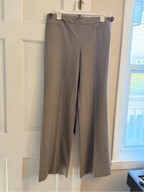 The Limited Gray Pinstripe Wide-Leg Trousers